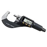 B Blesiya 精密　デジタル外側マイクロメータ　0-25mm/0.001mm　DIY工具　