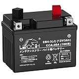 LEOCH YTX4L-BS/YT4L-BS互換 EB4-3(J) 12V 3AH バイク用バッテリー シールド型 液入り AGM メンテナンスフリー CT4L-BS/OT4L-BS/BM4L-BS/FT4L-BS/RBT4L-BS/DT4L-BS