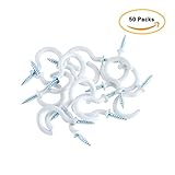 天井フックビニールコーティングねじでフック1インチ 50 Packs SZ070090011743RK-U50