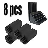 新しい8包12cm*12cm*24cmみの黒い隔音の絶縁の低音の落とし穴は音学の壁の泡を充填してスタジオの泡のタイルを充填します (8pcs, 黒)