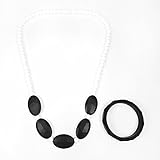 Silicone Teether Necklace and bracelet set for Moms - Non-toxic, BPA-Free, Stylish, Trendy, Great Fo
