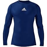 アディダス adidas アルファスキン メンズ 長袖 裏コンプレッション 丸首インナーシャツ/DT6614 オニキス