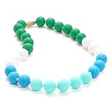Juniorbeads by Chewbeads Bleecker Jr. Necklace, 100% Safe Silicone - Turquoise by Chewbeads