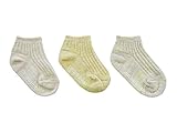 3足組ベビーアンクル丈スラブミックスリブソックス 13cm - 15cm スベリ止め付