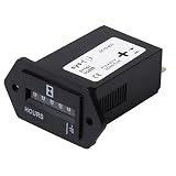【ノーブランド品】アワーメーター 時間計 DC10-80V対応 機械の運転時間を記録