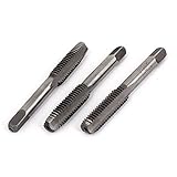 uxcell テーパタップ ハンドプラグタップ　HSS製タップ　ねじ切中タップ 　ストレートネジ　3個入 10mm直径