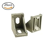 Iztoss 3030コーナー継手角度ブラケットLコネクタfor 35 mmアルミニウム押し出しサイズ35 x 35 x 28 mm 25個パック ブラック JG093-Z