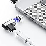 マグネット式USB C アダプターチップ、PD 100W 5A Type C USB3.1 Thunderbolt 3,4K@60 Hz ビデオ出力 対応24ピン 急速充電 & 10Gb/s データ転送 MacBook Pro/Air デバイス(L型)