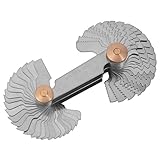 XCSOURCE　4-62G　0.25-6mm　ねじピッチ計測ツール　メトリック 60°　ウィットウォース55° スレッド　52枚ブレードゲージ　デュアルヘッド黄銅ナット　 HS719