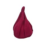 とんがりニット帽子 トンガリ キッズ ニット帽 かわいい 子ども 帽子 カラフル 6color リブ編み 可愛い プレゼント ベビー キャップ 冬 赤ちゃん帽子 とんがり帽子 (ワインレッド)