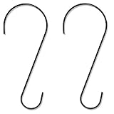 GrayBunny GB-6825 Metal Tree Branch Hook, 12 or 23 Inch, Black, 2-Pack, Premium Extra Thick .2 Inch 