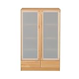 キャビネット 完成品 幅80cm 木製 メープル 扉付き 北欧風 ナチュラル 堀田木工所