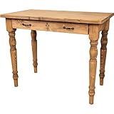 フォレ デスク 木製 ( パイン材 オイル仕上げ ) 幅90cm×奥行50cm×高さ72cm 引き出し収納付き CFS-775