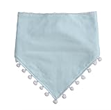 MUSTY　よだれかけ　無地　ストライプ　三角バンダナ　ベビー 　赤ちゃんのトライ スタイ　子供ビブ 柔らかい スナップ (ミントグリーン)