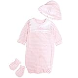 ベビー カバーオール 新生児 ツーウェイオール 前開き ロンパース 赤ちゃん 3点セット ピンク 50-70cm