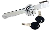 FJM Security MEI-0220-KA Sliding Door Ratchet Lock with Chrome Finish, Keyed Alike [並行輸入品]