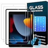 【2枚液晶保護+ガイド枠】JCJCLY 国産旭硝子AGC素材製 強化ガラス iPad 10.2 インチ ガラスフィルム iPad 9世代 2