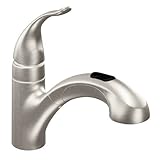 Moen 67315SRS Integra One-Handle Low Arc Pullout Kitchen Faucet, Spot Resist Stainless [並行輸入品]