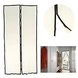 fakefaceアップグレード磁気メッシュスクリーンドアHeavy Duty Hands Free Keep Mosquito &バグAwayメッシュカーテンドア – Fits up to 39 " 