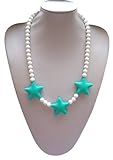 Silli Me Jewels: Wish Upon a Star - 20 Shorter-length Teething Necklace with 46-9mm Beads and 3 Star