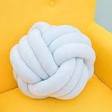 Rart 赤ちゃんベビーベッド バンパー結び目編みこみ,ぬいぐるみ保育園ゆりかご装飾新生児ギフト枕クッション ジュニア ベッド睡眠バンパー-E