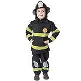 Fire Fighter (black) Child Costume Dress-Up Size X-Large (16-18 [並行輸入品]