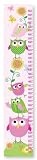 The Kids Room by Stupell Growth Chart, Pink and Green Owl [並行輸入品]