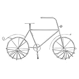 ZYH 壁掛け自転車フラワースタンド、クリエイティブデザイン白い鉄のアートダブルフラワーバスケットリビングルーム/寝室/研究の壁57 * 33CM 省スペース (色 : 白)