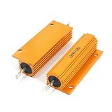 uxcell　メタルクラッド抵抗　アルミ巻線型抵抗　100Watt 10K Ohm　アルミ収容抵抗器　２個入り