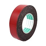 uxcell フォーム スポンジ テープ　自己粘着　耐衝撃性　10m長さ　35mm幅　1mm厚さ　レッド