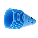 Lovoski 10枚入り　インラインローラー/スケート　コーン形　ロードブロッキング　パイルカップ　障害コース　注意標識　表情付き　 - ブルー