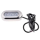 F Fityle シンプル　ステンレススチール製　水中ライト　ledライト　固定式　マリンボート用　耐久性