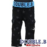 (ミキハウス)nダブルＢ　DOUBLE.B スターベア★裏毛パイル素材のカーゴパンツ【80・90cm】