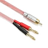 luxferre rca banana 変換 banana rca 変換 ケーブル スピーカー ケーブル rca to banana plug rca バナナ 変換 ケーブル banana to rca オーディオ 延長ケーブル rca スピーカー rca マイク rca アンプ 対応 rca ピン rca ジャック (ピンク, 1.5M)