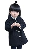 (コ-ランド) Co-land 春秋 子供服 ジャケット キッズ 長袖パーカー 女の子 アウター コート ジャンパー 女児 ジュニアトップス 無地 ガールズ シンプル ブラック 120