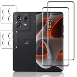 Motorola Moto Edge 50s Pro ガラスフィルム + Moto Edge 50s Pro カメラフィルム【旭硝子日本製】 指紋認証対応 硬度9H 耐衝撃 スクラッチ防止 自動吸着 露出オーバー防止 気泡ゼロ 指紋防止 Moto Edge 50s Pro 用の 保護ガラス「2+2枚入」