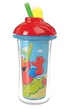 セサミストリート　CLICKLOCKストローカップRD　munchkin10040c【マグ　ボトル　ベビー　赤ちゃん　食器　キャラクター】【即日・翌日発送】