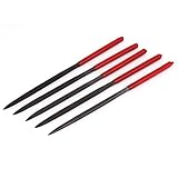 uxcell　ヤスリ　スクエアファイル　プラスチックハンドル　ハンドツール　5mm x 180mm 　5本入り