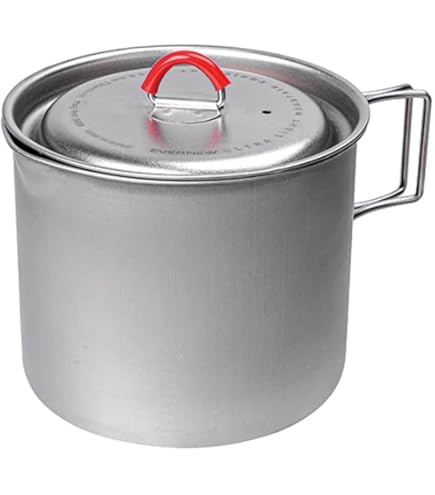 Pasta Pot With Strainer Lid Evernew Titanium Lightweight Pasta Camping Pot With Strainer Lid, 1000 Ti Storage