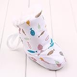 WIN ベビーブーティ ふわふわ 肌触り 子供 赤ちゃん 室内履き ベビールームシューズ 靴 新生児 出産祝い 歩行サポート (デザインB)