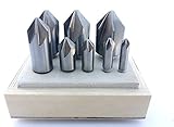 HHIP 2001-3001 8 Piece 82 Degree 6 Flute HSS Countersink Set, 1/4-1 Inch [並行輸入品]