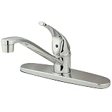 Kingston Brass KB5710 Chatham Single Lever Handle Kitchen Faucet without Sprayer, 8-Inch, Polished C