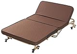パール金属 折りたたみ ベッド 低反発 ワイド 完成品 ブラウン C-II N-8816