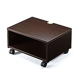 イーサプライ テレビ台 プリンタ台 木目 マルチワゴン ケーブル配線 キャスター 2WAY 高さ24cm 1段 EZ1-PS012M