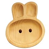Petits Et Maman Kids' Wood Plate, Rabbit by Petit Et Maman [並行輸入品]