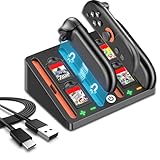 Otakulicious Switch 2 Joy‑Con 4連充電ドック カバー装着可 4台同時充電 2.5時間急速充電 ゲームカード4枚収納 LEDランプ2組 コンパクト軽量
