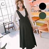 マタニティウェアロング丈ジャンパースカート SOD5132 M KHAKI(カーキ)