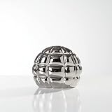 Torre & Tagus 902154C Blimp Ceramic Wide Vase, Chrome [並行輸入品]