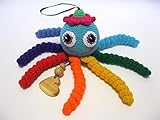 ハンドメイドニットRattleオクトパスぬいぐるみマルチカラーEco Friendly Baby Toy