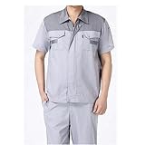 夏　制服・ワークウェア　作業服　通気性よい　着心地よい　グレー　XXXL